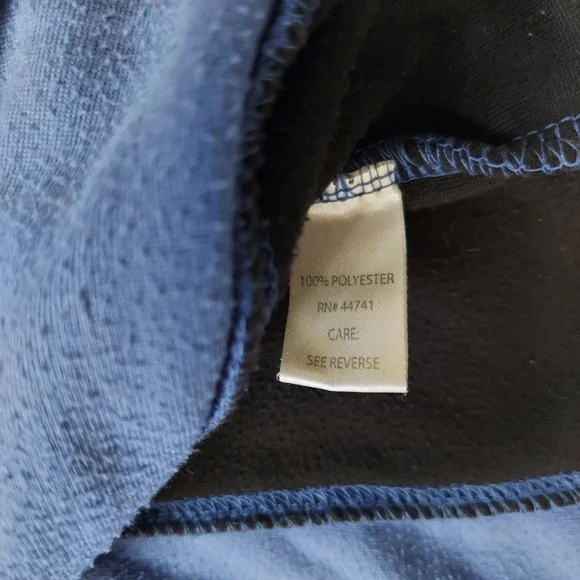 Alpine Design Womens Large 1/4 Zip Fleece Top Blue & Black Shirt - Picture 3 of 12